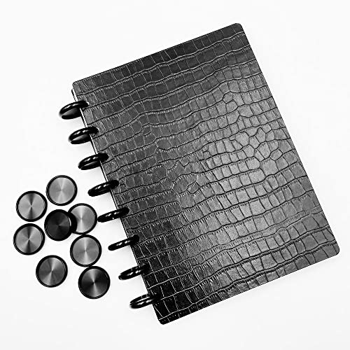 Fromthenon 11Pcs Premium 1.1 Inch Aluminum Discs For Discbound Notebook And Planner, Black #TOP2