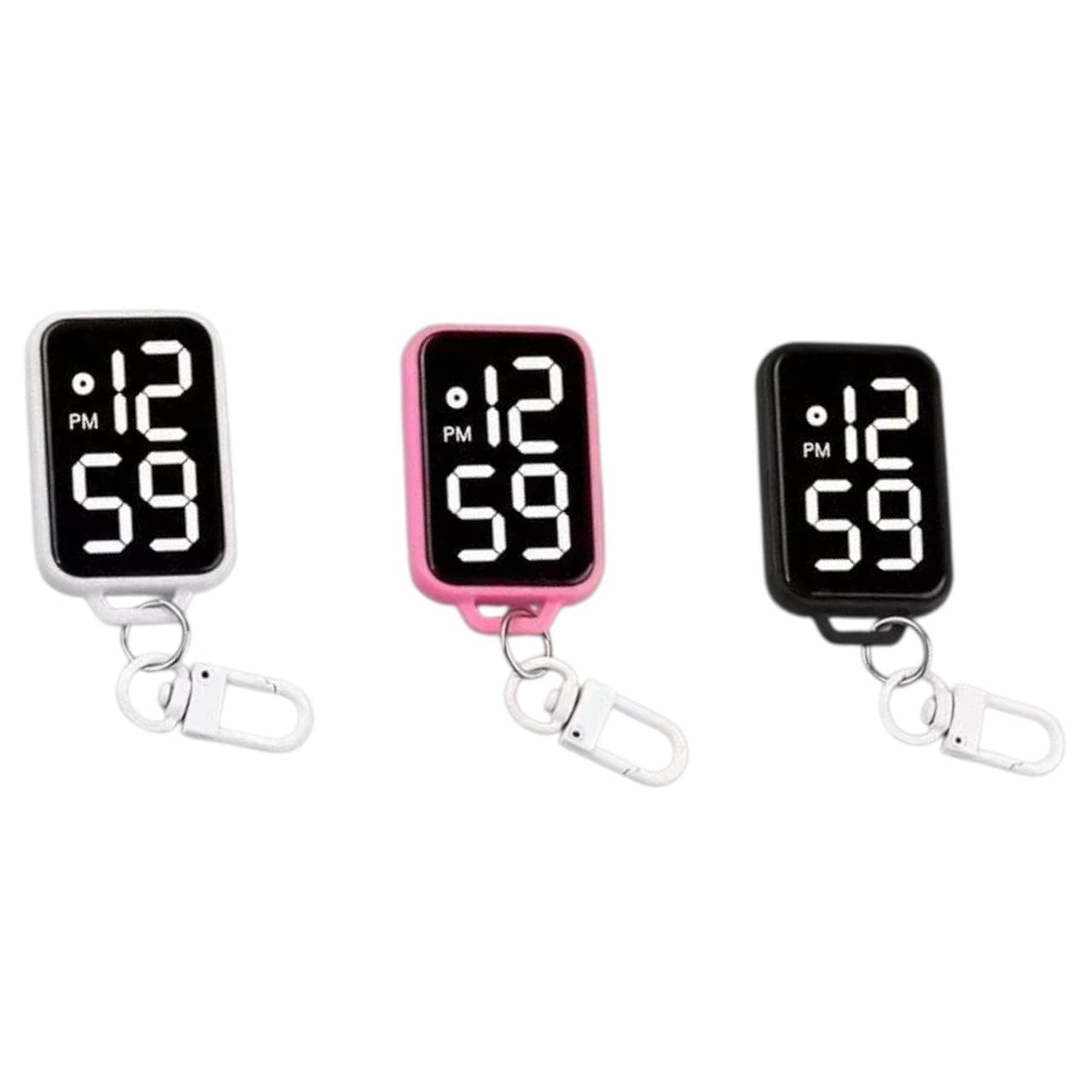 Mini Digital LED Keychain Watch with Carabiner Hook | Portable Time Display | Lightweight Key Ring Clock for Men, Women & Kids (Pack of 1)-image-28
