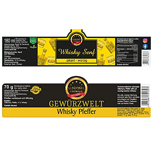 Whisky Set mit Senf & Pfeffer Premium