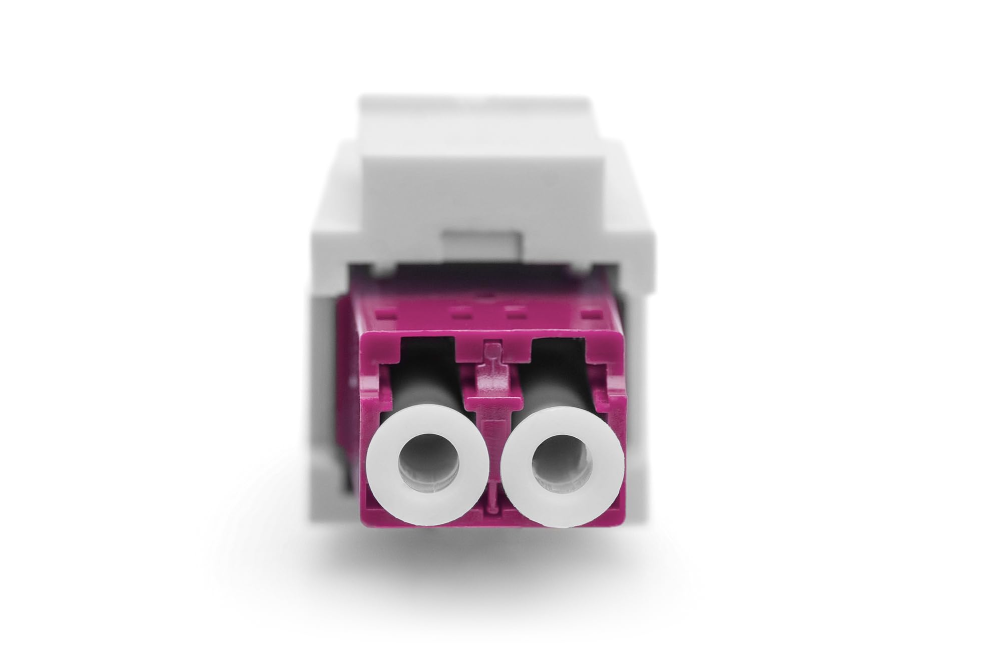DIGITUS Keystone Modulo Fibra Ottica LC/LC Duplex OM4 Multimodale Viola/Bianco