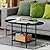 ETELI Black Coffee Tables for Living Room 2-Tier Small Oval Coffee Table Wood Accent Coffe Tables with Storage Shelf Modern Mesa De Centro Sala for Small Space, Home Office