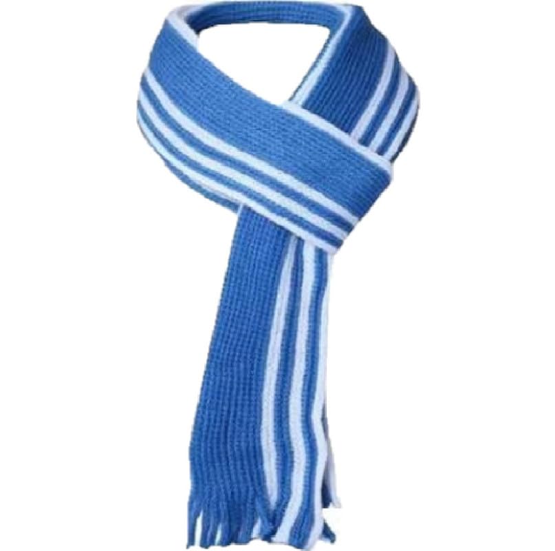 w+ Boy's Winter Woolen Muffler for Men and Women pack of 1 (Blue and White)-picture-33