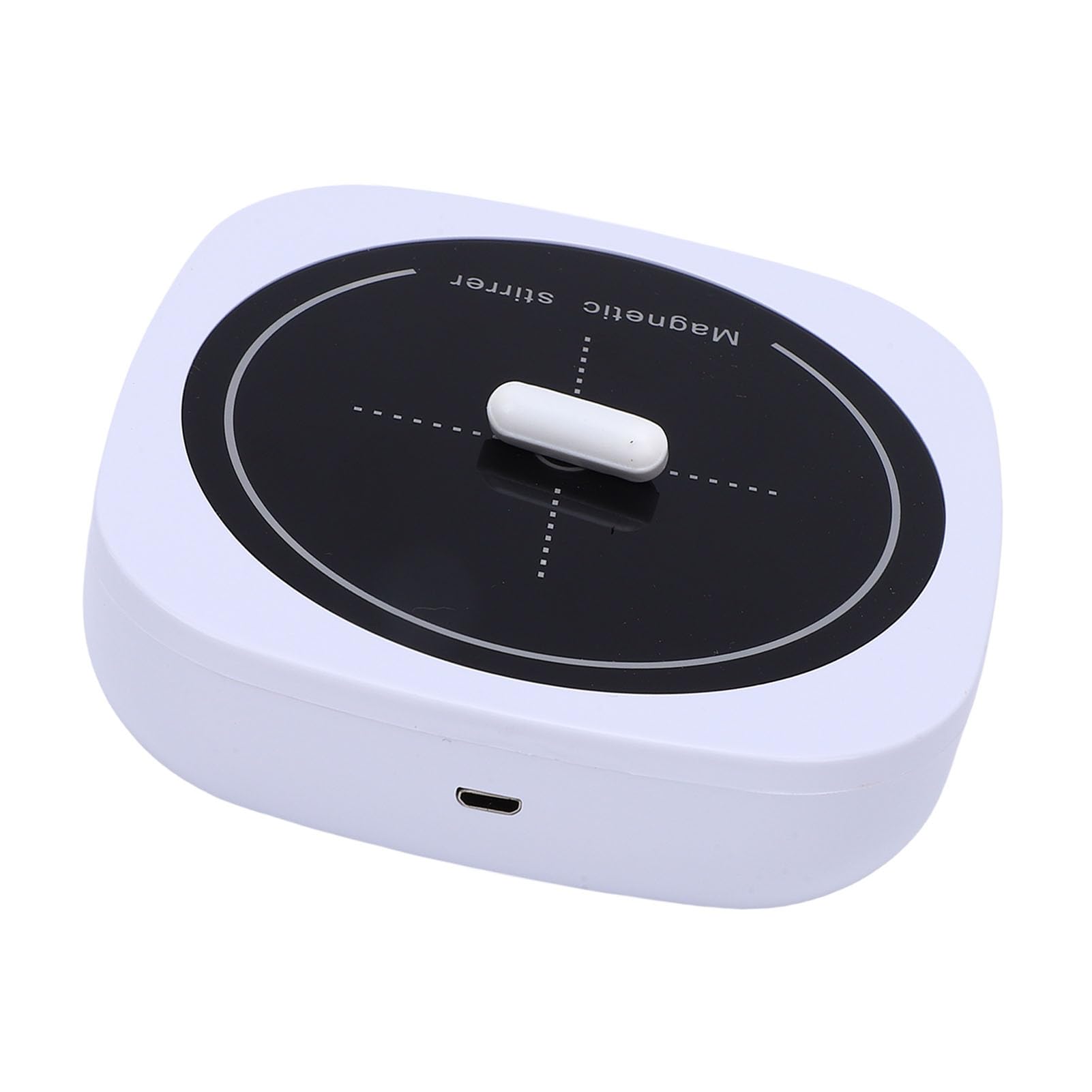 Agitatore Magnetico, Miscelatore con Piastra di Agitazione Piccola in Lega ABS PC, capacità 1 Litro, da 600 a 4000 Giri/min, Tappetino in Gomma Antiscivolo per Esperimenti di Laboratorio,
