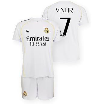 Real Madrid Home Jersey 25/26 for Children - Size 116 to 164 - Season 2025/2026 - Official Kids Fan Product - Home Jersey