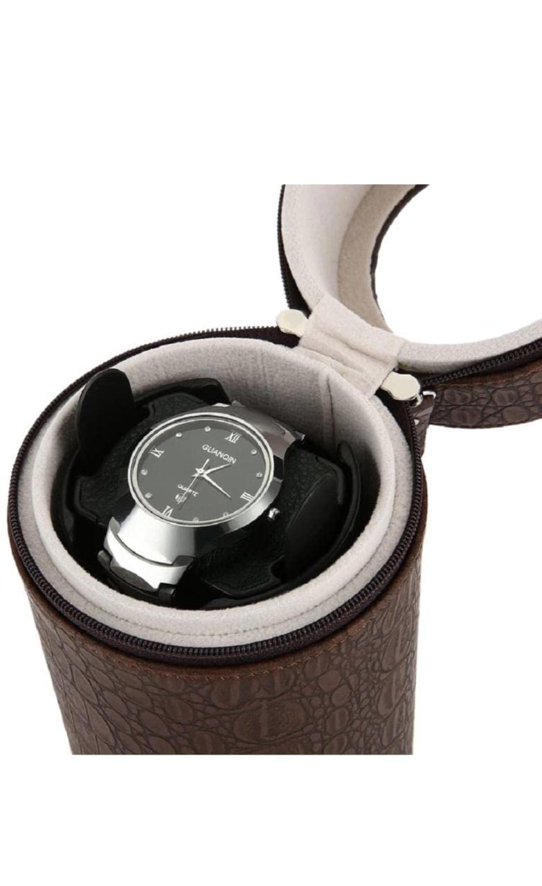 Medetai JA1302 Auto Silent Watch Winder Cylinder Shape Wristwatch Box with US Plug (Coffee) (B0C1KF8644) Amazon Price History, Amazon Price Tracker