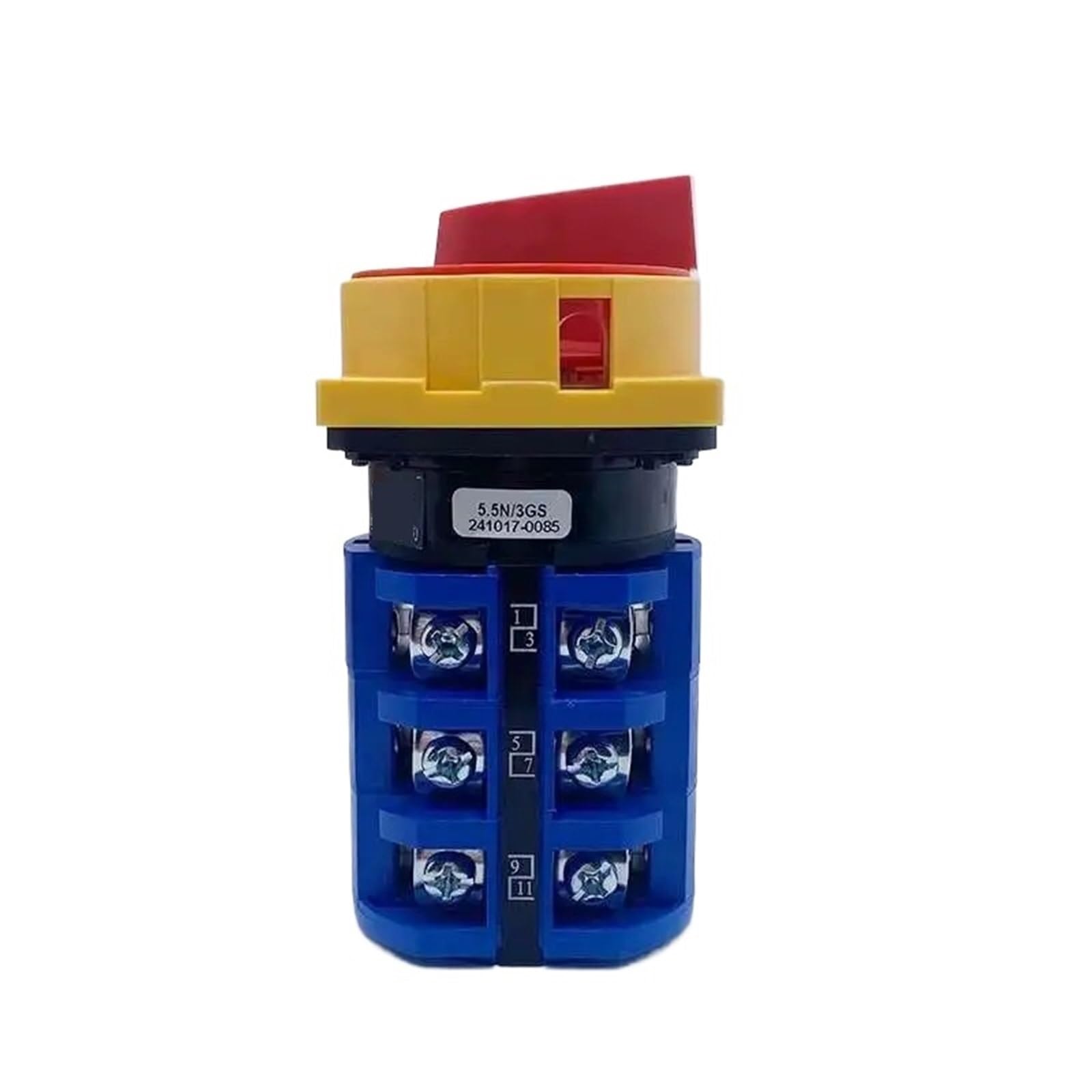 63A Padlock Isolator Changeover Rotary Cam Switch Power Cut-Off Knob Master Control Circuit Off-ON LW28 YMW26 LW26GS(3P 12Terminals) Controls Switches