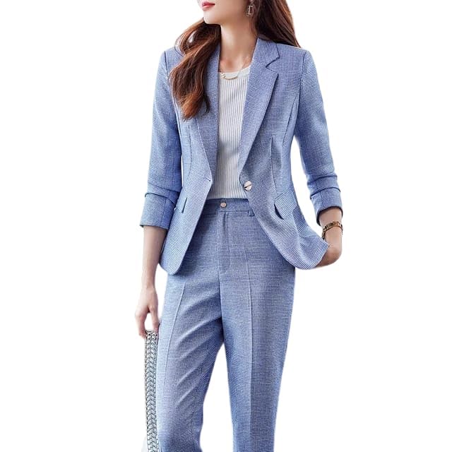 Jangid Fashion Women's 3 Piece Printed Suit, Single Breasted Blazer Camisole with Pant Set for Casual Office Business.