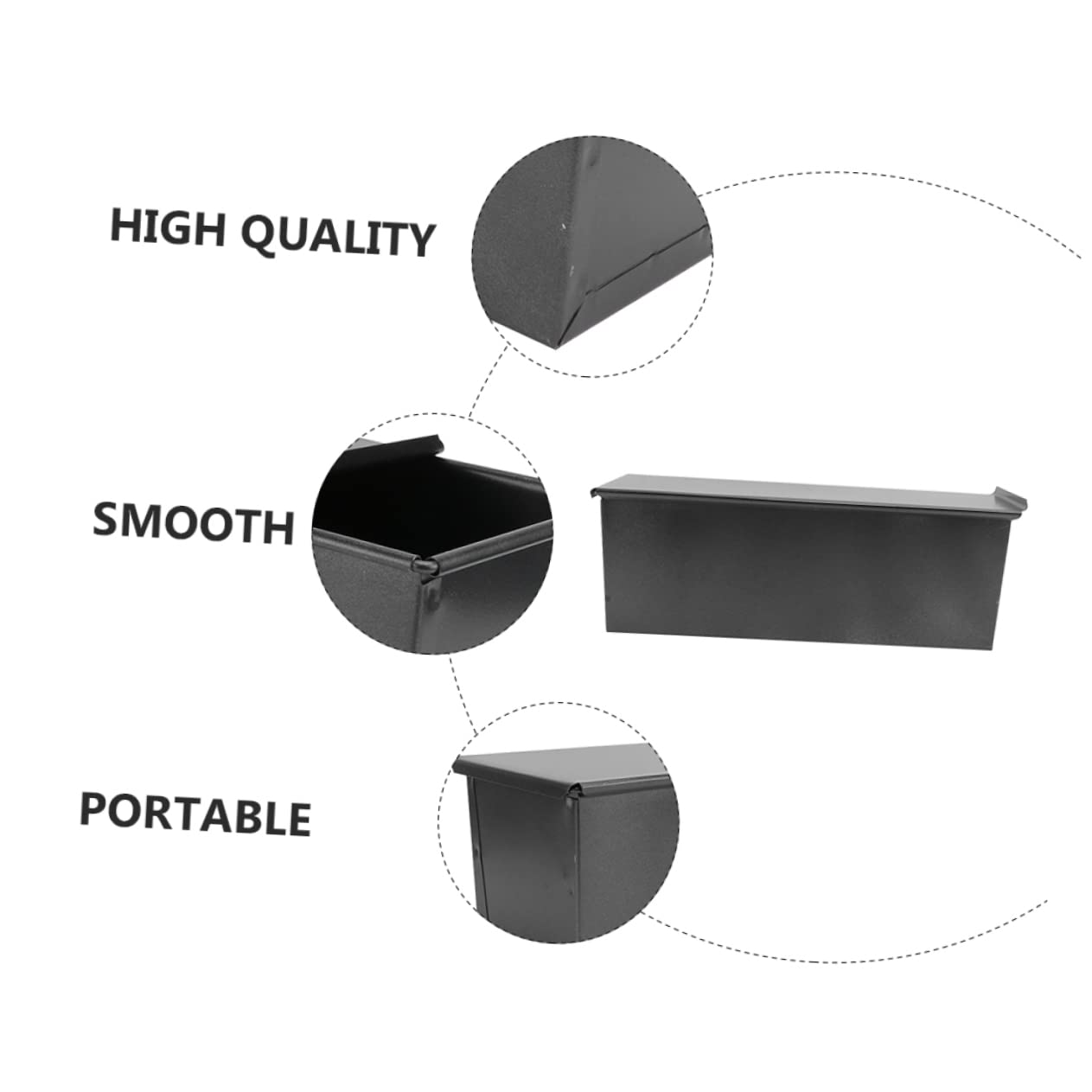 900g Moule à Pain Non Stick Pour Toast Boîte De Cuisson Pratique Avec Couvercle Outils De Pâtisserie Pour Cuisine