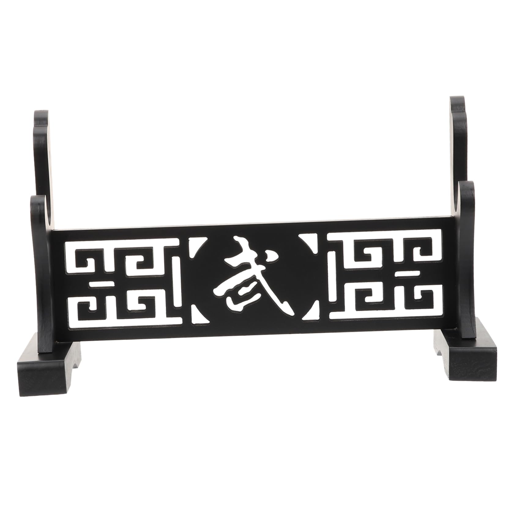 Toyvian Desktop Sword Stand Holder Wooden Sword Display Rack for Storage Elegant Design for Home Decoration Durable Premium Construction Space Saving