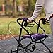 Cugasmaru Purple Walker Seat Covers for Ladies Butterfly Rollator Walker Accessories for Seniors Washable Universal Rollator Walker Seat and Backrest Covers
