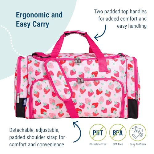 Image of Wildkin Kids Weekender Duffel Bag - Carry-On Size for School, Travel, & Sleepovers