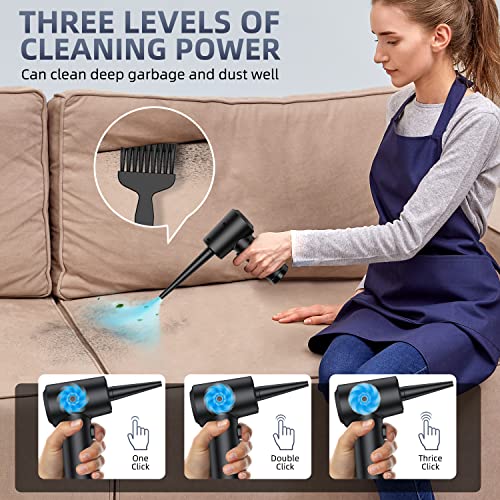 Zarimi Compressed Air Duster - Keyboard Cleaner For Office No Canned Reusable Good Replacement Can Electric 91000Rpm Cordless 7600Mah Black… #TOP6