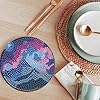ijbnhd 8 PCS Aurora Diamond Art Coasters Diamond Painting Coasters Kits with Holder Aurora DIY Coaster for Beginners, Adults, Diamond Art Crafts Supplies 4x4 in (Cork Wooden Pad) #4