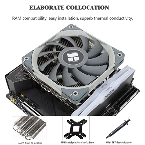 Thermalright AXP120-X67 Low Profile CPU Air Cooler with Quite 120mm TL-C12015 PWM Fan, 6 Heat Pipes, 67mm Height - Image 4