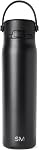 Simple Modern Mesa Sport Water Bottle with Covered Spout | 30oz Cup Holder Friendly Insulated Stainless Steel Bottle for Gym, Sports and Travel | Midnight Black