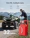 VEVOR Fuel Caddy, 32 Gallon, Portable Fuel Tank with 12V DC 15 GPM Electric Fuel Transfer Pump, 13 ft Delivery Hose & Aluminum Alloy Manual Nozzle, Gas Caddy for Motorboats, ATVs, Diesel & Gasoline