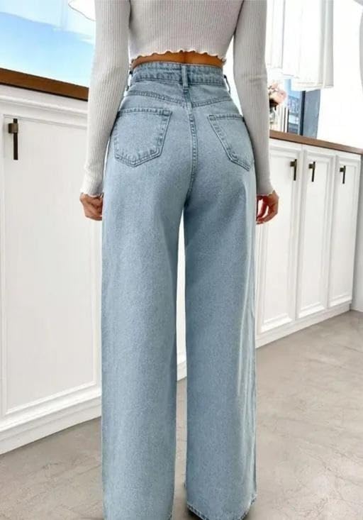 Image of Women Mid Rise Stretch Denim Jeans Regular Fit Casual Bottom Wear for Daily Comfort Use