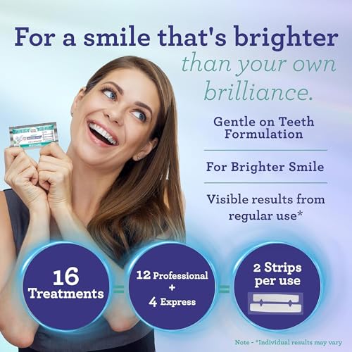 Teeth Whitening Strips for a Brighter Smile - 16-Day Treatment with Non-Slip Technology