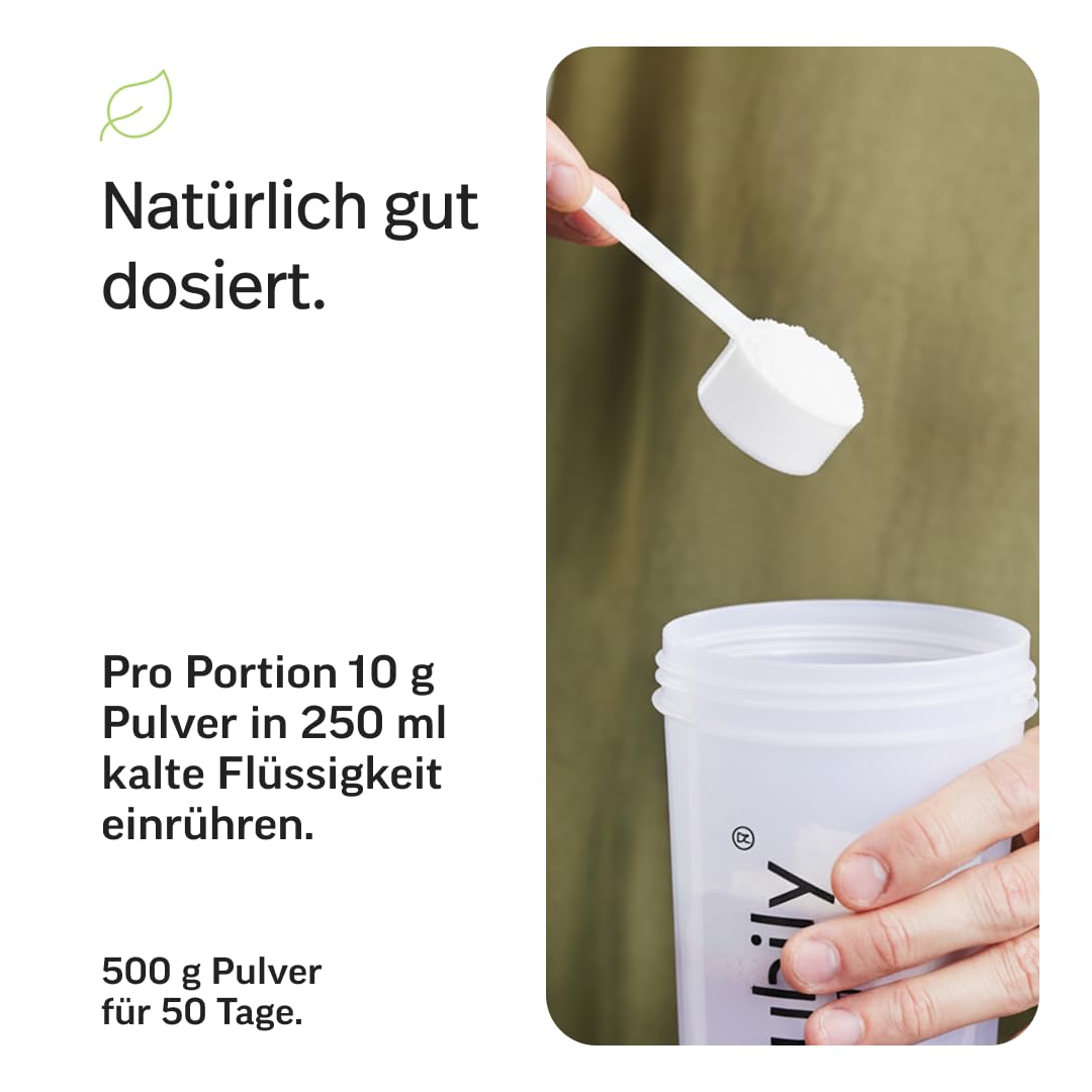 edubily® L-Glutamin Pulver - Vegane Aminosäure aus Fermentation - Ohne Aroma - Pures L-Glutamin ohne Zusätze (500 g Pulver)