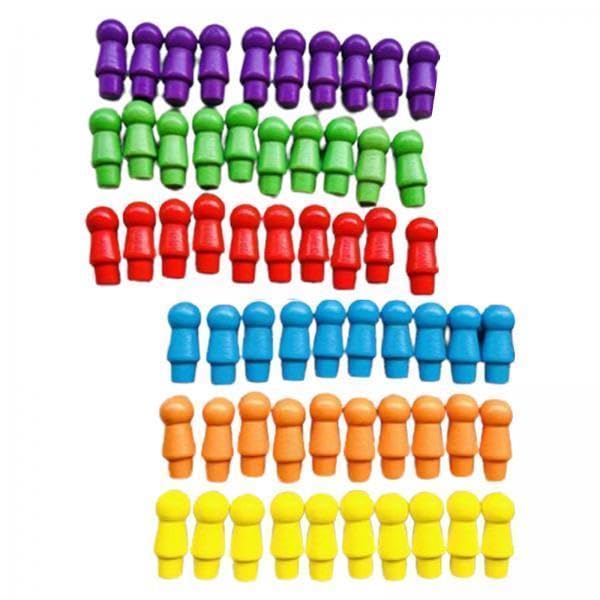Toy 3x60Pcs Wood Checkers Pieces Educational Toy Accessories for Family Teens Kids Game Pieces, Parts-image-33