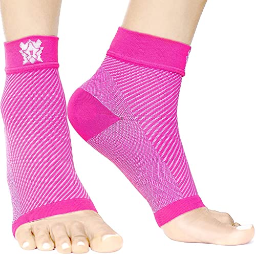Bitly Plantar Fasciitis For Women & Men Socks Foot & Ankle Compression Sleeve, Pink, M #TOP1