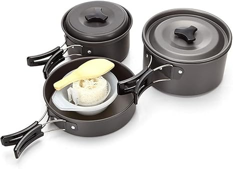 Amazon Mzxun 調理鍋と鍋セット屋外キャンプのアルミ合金のチタンポットポータブルキャンプ調理器具インスタントポットアクセサリー Color N 鍋 フライパンセット オンライン通販
