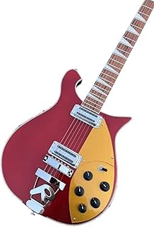 Guitarra eléctrica 660 personalizada de 6 cuerdas con pintura metal rojo y mástil a través del cuerpo: perfecta for guitarristas profesionales entusiastas que buscan un sonido alto