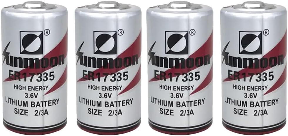 4 PCS 3.6V 2100mAh Lithium Battery for ER17335 2/3 Size Non Rechargeable (No Plug)