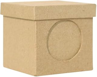 Décopatch BT001O Box quadratisch mit Fotohalterung aus Pappmaché, 7 x 7 x 7 cm, zum Verzieren, perfekt für Ihre Wohndeko, ...