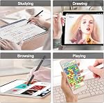 2PCS 2-in-1 Stylus stylo pour Samsung Galaxy Tab A11/A11+/A9+/ A9/A8/A8 Plus/A7/A7 Lite,Stylus pour iPad Pro/iPhone/Fire/Surface Tables Tous les appareils tactiles (Black+White)