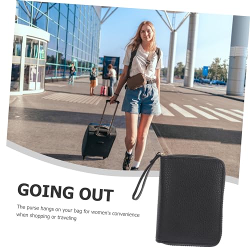 Fashionable Zipper Clutch Wallet for Women Card Organizer with Multiple Slots Elegant PU Purse for Travel and Daily Use4