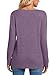 Aodemo Women's Henley Tops Fall Long Sleeve Button Up Tunic Casual Loose Winter Sweatshirt S, Purple