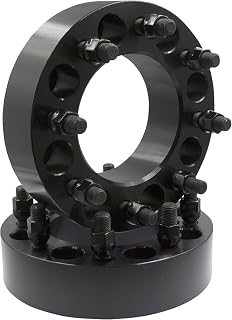 Wheel Accessories Parts 2 Pcs Steel Wheel Spacers 8 on 6.50 8x6.50 2.00 Inch Thick 121.3mm Hub 9/16" Thread Stud Fits 1994-11 Ram 2500 3500 Single Rear Wheel ｜ Dually Dual Rear Wheel Vehicles F&R