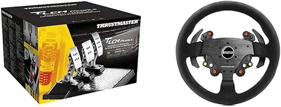 THRUSTMASTER T-LCM Pedals (PS5, PS4, XBOX Series X/S, One, PC & Thrustmaster Sparco Rally Wheel Add On R 383 MOD (PS5, PS4, XBOX Series X/S, One, PC)