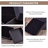 BENECREAT 8 Pack Black Cardboard Jewelry Ring Boxes 12x12x4cm Kraft Paper Box Square Gift Box with Sponge for Bracelet Rings Storage and Display - Image 5