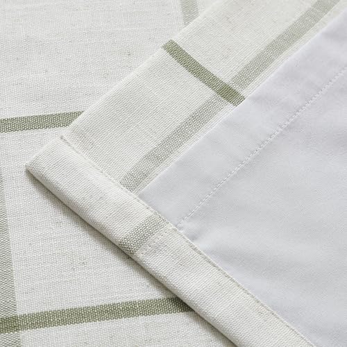 Vision Home Sage Plaid Linen Pinch Pleated Full Blackout Curtains 40x102Lx2 - image 8