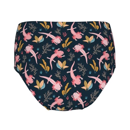 Funny Cute Axolotl Girls' Underwear Soft Cotton Little Girls Panties Comfort Briefs2