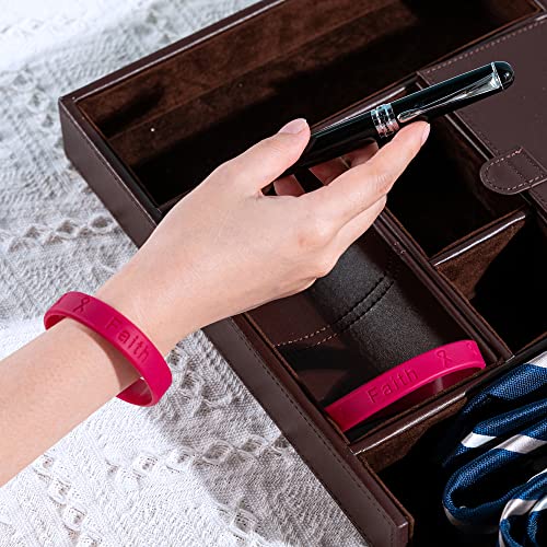 Fundraising For A Cause | Burgundy Ribbon Silicone Bracelet/Wristband – Burgundy Bracelet for Myleoma Awareness, Sickle Cell Anemia, Meningitis Awareness, Hospice Care Awareness & More (1 Bracelet)4