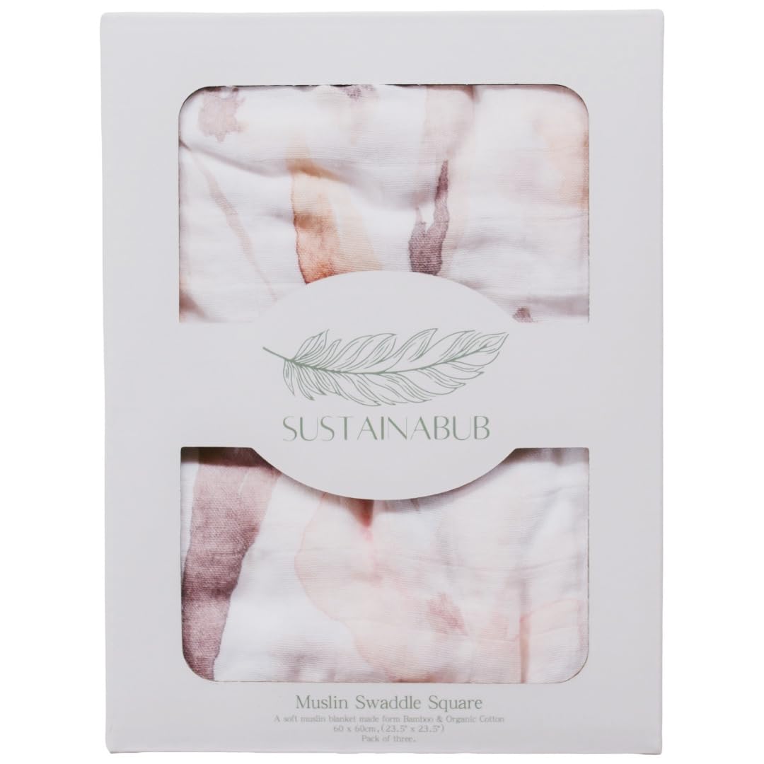 Sustainabub Organic Baby Muslin Cloth Swaddle
