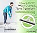 Alpine Industries Industrial-Duty Curved Floor Squeegee - Wide Commercial Cleaner Head Replacement w/Rubber Blade - 24 inches