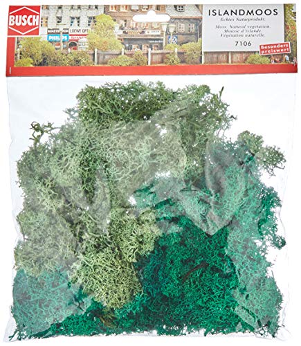 Lichen naturel Busch 7106 en paquet géant flexible pour circuit Hornby