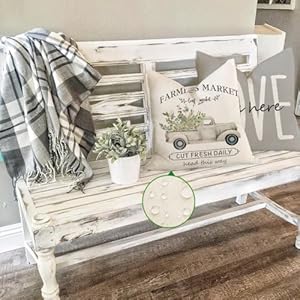 RABUSOFA Waterproof Home Sweet Home Farmhouse Eucalyptus Leaves Outdoor Throw Pillow Covers,18x18 Inch Truck Love Lives here Cushion Case Decorations for Sofa Couch Set of 4 Gray RABUSOFA Waterproof Home Sweet Home Farmhouse Eucalyptus Leaves Outdoor Throw Pillow Covers18x18 Inch Truck Love Lives here Cushion Case Decorations for Sofa Couch Set of 4 Gray