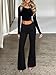 NIMIN Dress Pants Women Low Waisted Work Trousers Business Casual Flare Slacks Black 2025 Fashion Office Outfits with Buttons
