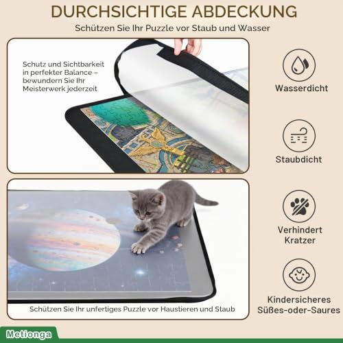 Metionga Puzzlebrett 1000 Teile, Tragbares Filz Puzzletisch – Ansicht 4