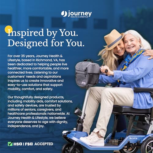 Journey UPWalker Standard – The Original Upright Walker – Premium, Lightweight Adjustable Upright Rollator Walker with Seat for Adults, Seniors & The Elderly - Thumbnail 5