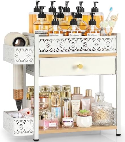 Amazon.com: SOLIMINTR Bathroom Counter Organizer, Vintage Makeup ...
