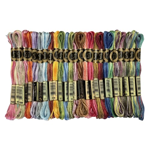 26 Gorgeous Color Variations Floss Variegated Cross Stitch Threads, Set A