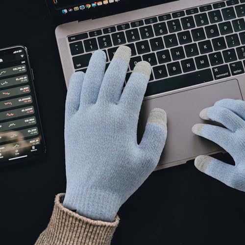Image of Achiou Winter Gloves, Glove for Men Women, Upgraded Touch Screen Texting Warm Running with Thermal Soft Knit Lining