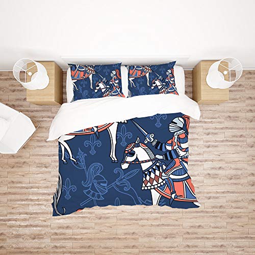 Parure de lit Knight toutes saisons en micro-polyester doux Queen Size - 2