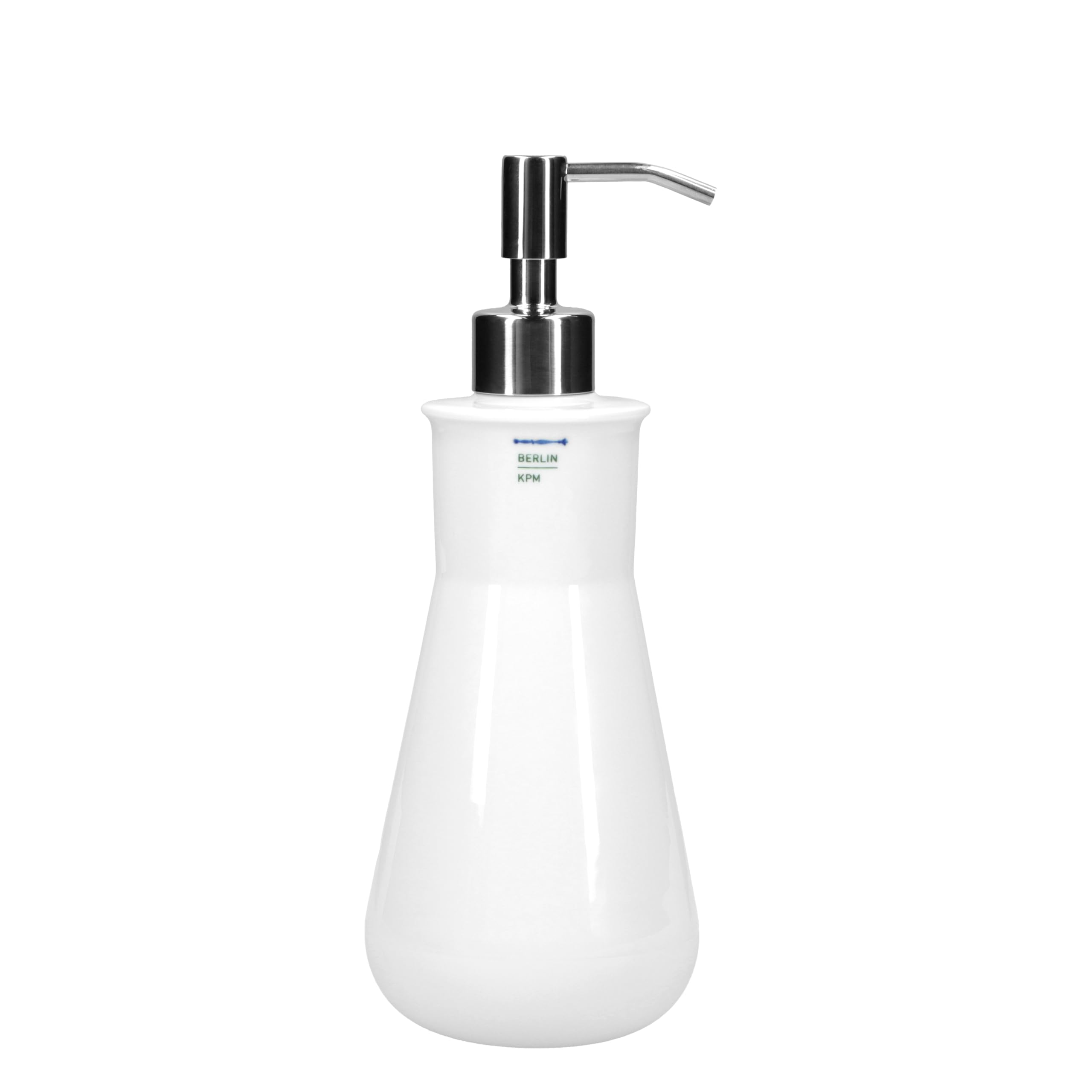 KPM Berlin LAB dozownik nr 450, dozownik mydła, dozownik oleju, dozownik z pompką 450 ml, porcelana biała, ręcznie robiony, w pudełku prezentowym